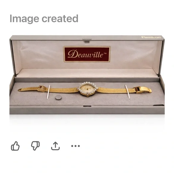 Deauville Gold-Tone Crystal Ladies Watch - Picture 4 of 10